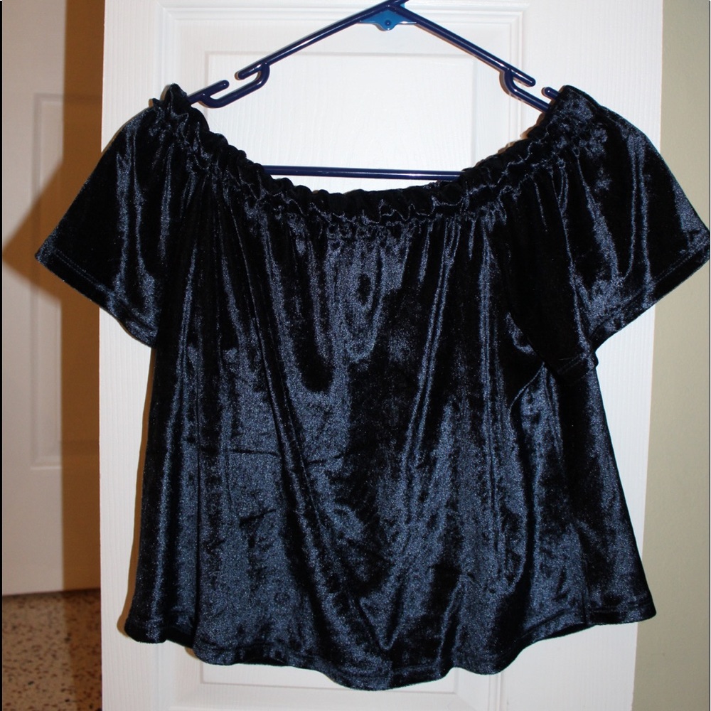 A velvet navy top